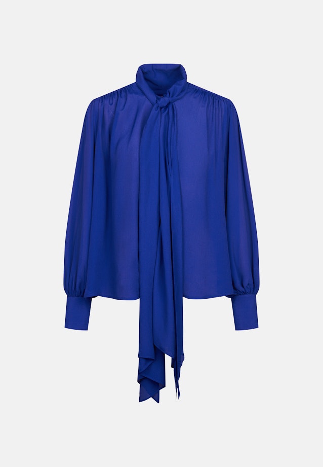 Schluppenbluse aus Chiffon in Mittelblau |  Seidensticker Onlineshop