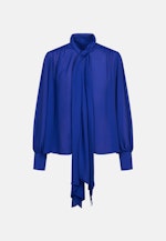 Schluppenbluse aus Chiffon in Mittelblau |  Seidensticker Onlineshop