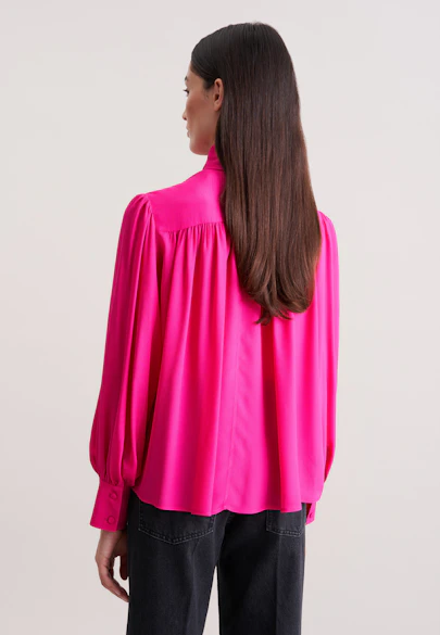 Chiffon bow blouse in Rosa |  Seidensticker Onlineshop