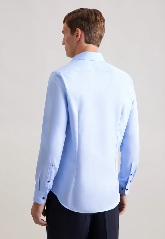 Shaped Business shirt Uni in Mittelblau | Seidensticker online shop