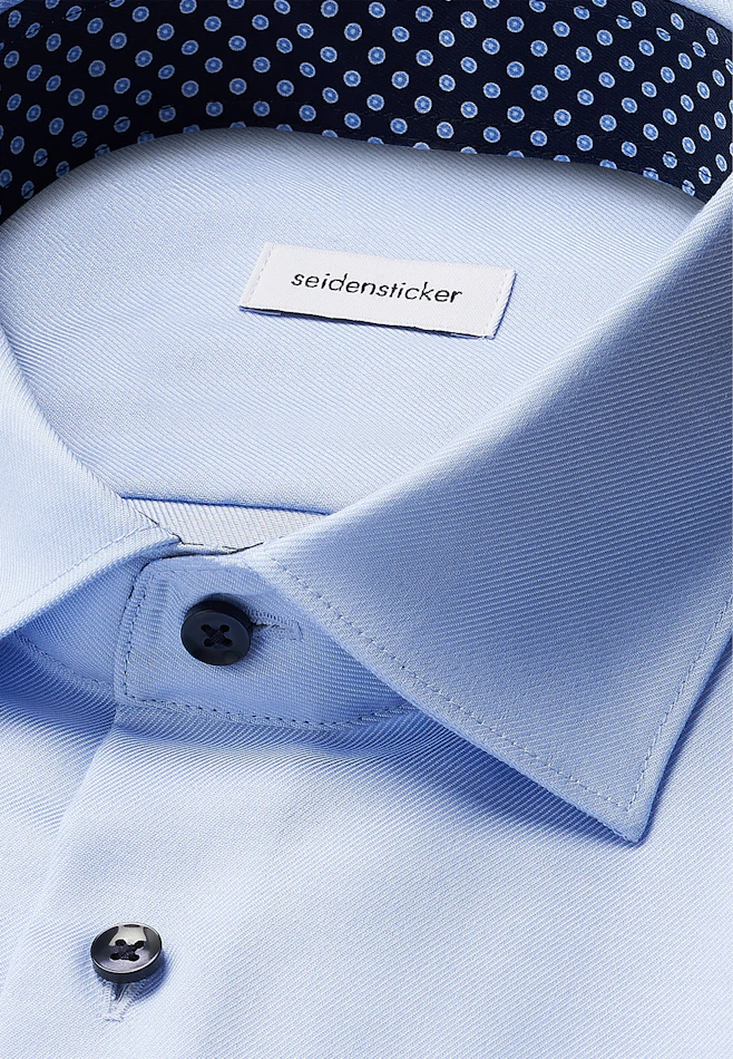 Shaped Business shirt Uni in Mittelblau | Seidensticker online shop