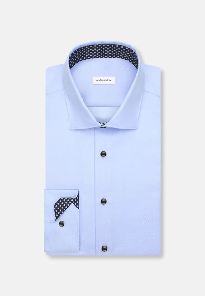 Shaped Business shirt Uni in Mittelblau | Seidensticker online shop