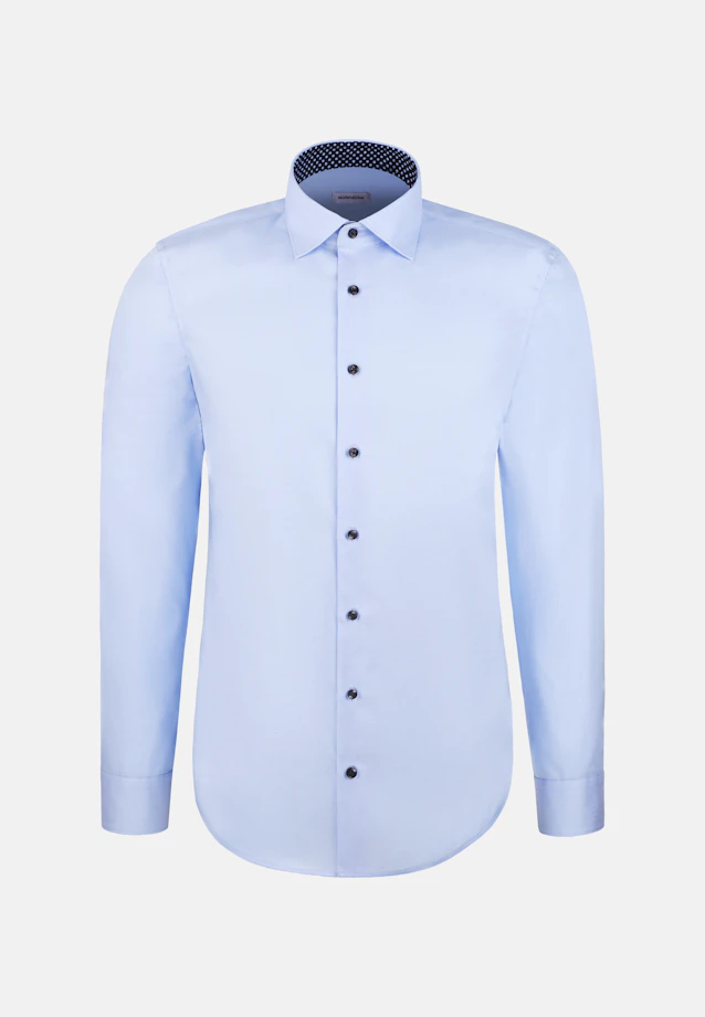 Shaped Business shirt Uni in Mittelblau |  Seidensticker Onlineshop