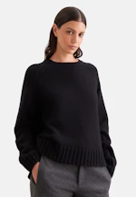 Crew neck sweater with cashmere in Schwarz |  Seidensticker Onlineshop