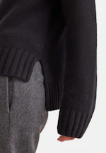 Crew neck sweater with cashmere in Schwarz |  Seidensticker Onlineshop