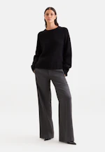 Crew neck sweater with cashmere in Schwarz |  Seidensticker Onlineshop
