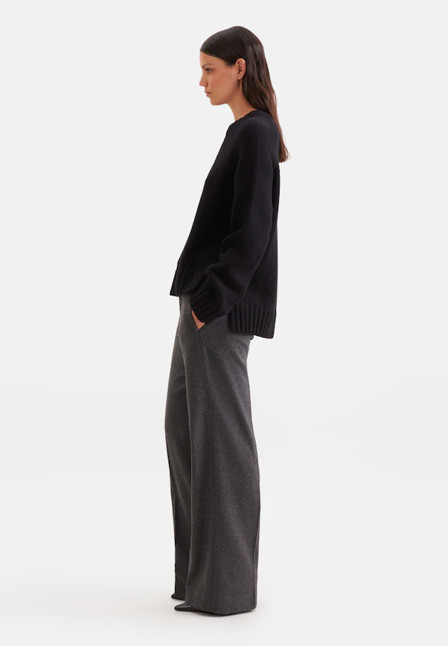 Crew neck sweater with cashmere in Schwarz |  Seidensticker Onlineshop