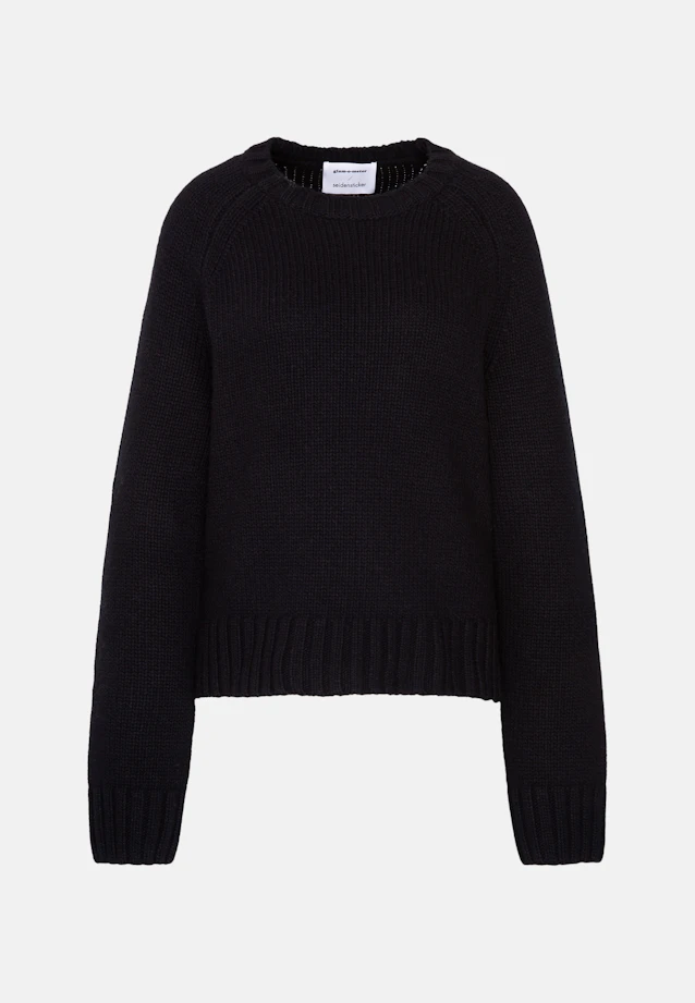 Crew neck sweater with cashmere in Schwarz |  Seidensticker Onlineshop