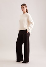 Rundhalspullover mit Kaschmir in Ecru |  Seidensticker Onlineshop