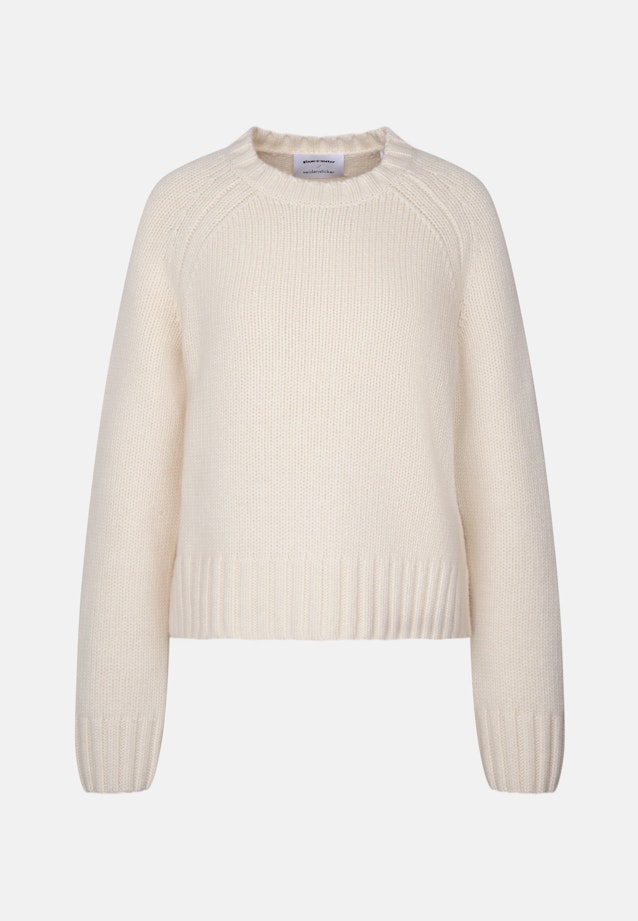 Rundhalspullover mit Kaschmir in Ecru |  Seidensticker Onlineshop
