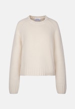 Rundhalspullover mit Kaschmir in Ecru |  Seidensticker Onlineshop