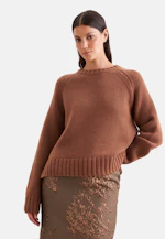Crew neck sweater with cashmere in Braun |  Seidensticker Onlineshop