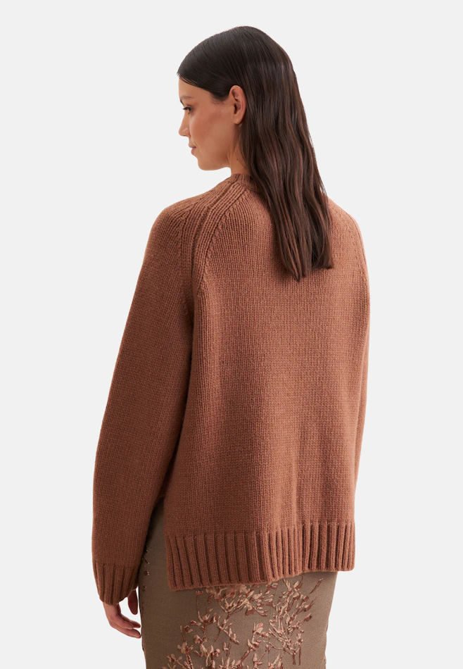 Crew neck sweater with cashmere in Braun | Seidensticker online shop