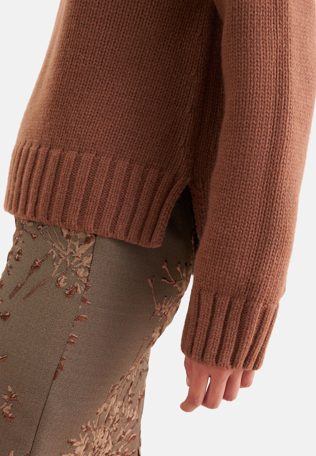 Crew neck sweater with cashmere in Braun |  Seidensticker Onlineshop
