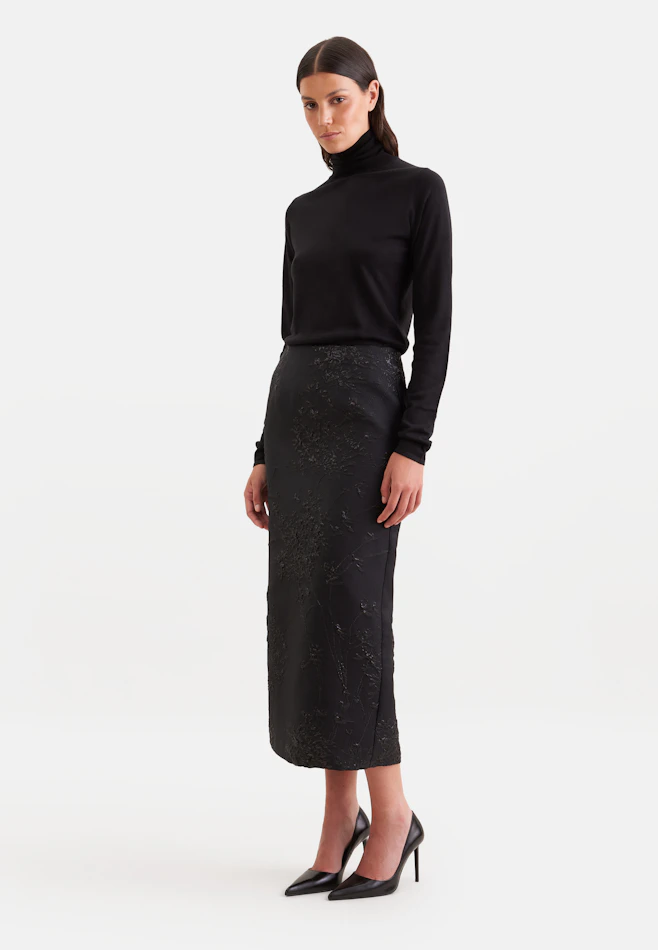 Jacquard Pencilskirt in Schwarz | Seidensticker Onlineshop