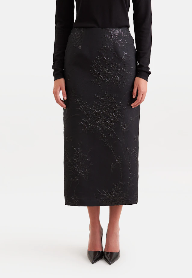 Jacquard Pencilskirt in Schwarz |  Seidensticker Onlineshop