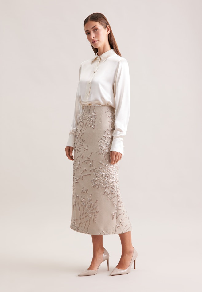 Jacquard Pencilskirt dans Beige | Boutique en ligne Seidensticker