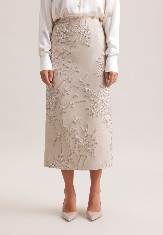 Jacquard Pencilskirt in Beige |  Seidensticker Onlineshop