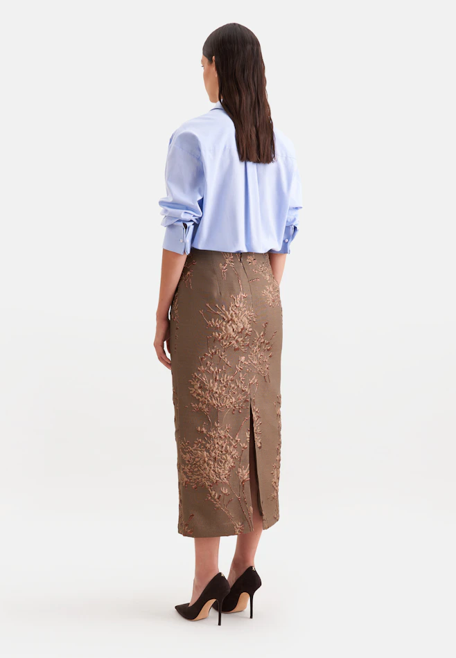 Jacquard Pencilskirt in Braun | Seidensticker Onlineshop