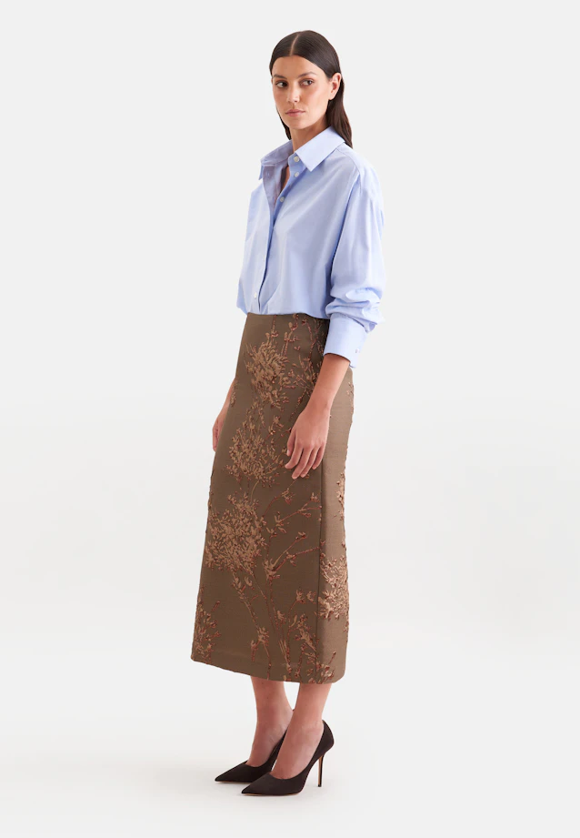 Jacquard Pencilskirt in Braun |  Seidensticker Onlineshop
