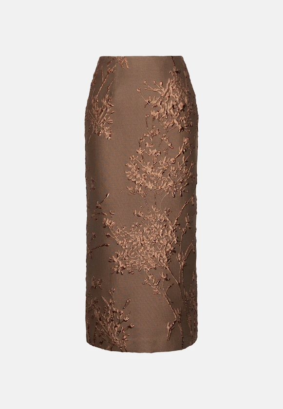 Jacquard Pencilskirt in Braun |  Seidensticker Onlineshop