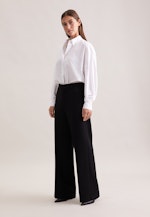 Oversized Oxford Bluse mit Pololeiste in Weiß |  Seidensticker Onlineshop