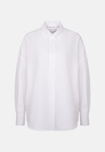 Oversized Oxford Bluse mit Pololeiste in Weiß |  Seidensticker Onlineshop