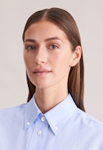 Oversized Oxford Bluse mit Pololeiste in Hellblau |  Seidensticker Onlineshop