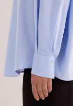 Oversized Oxford Bluse mit Pololeiste in Hellblau |  Seidensticker Onlineshop