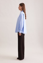 Oversized Oxford Bluse mit Pololeiste in Hellblau |  Seidensticker Onlineshop