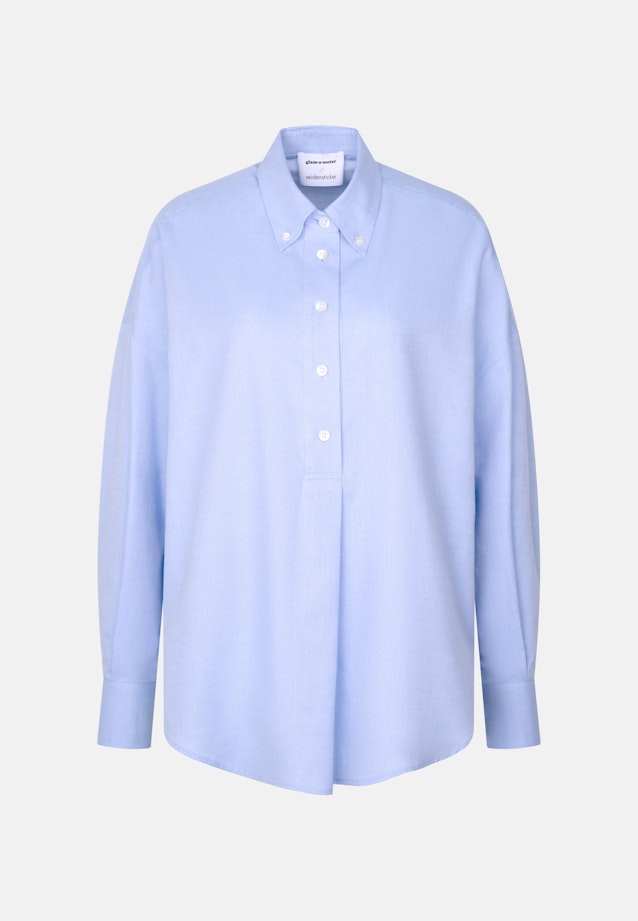 Oversized Oxford Bluse mit Pololeiste in Hellblau |  Seidensticker Onlineshop