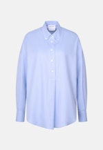 Oversized Oxford Bluse mit Pololeiste in Hellblau |  Seidensticker Onlineshop