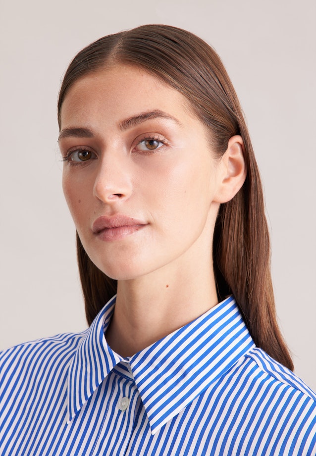 Oversized Bluse in fließender Ware in Mittelblau |  Seidensticker Onlineshop