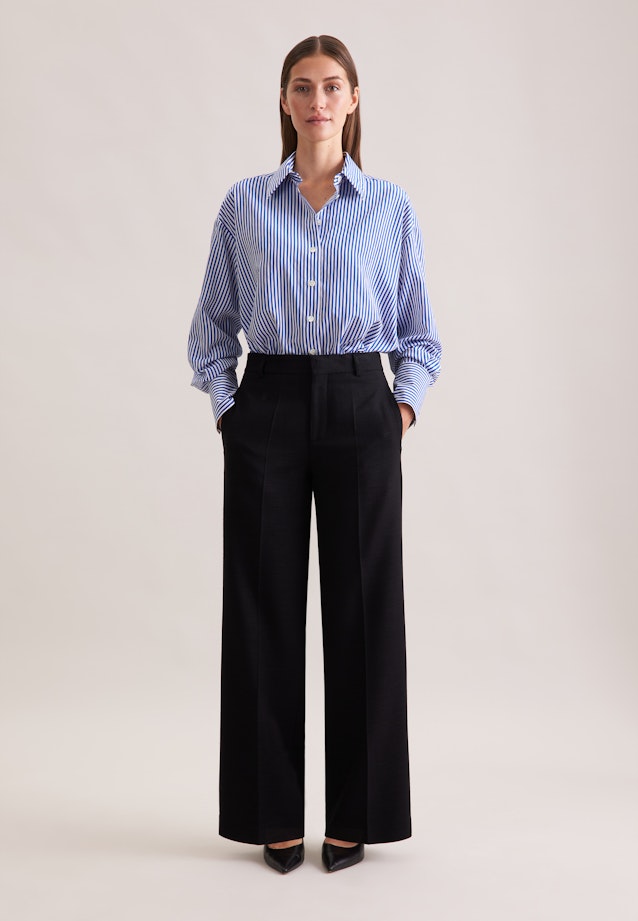 Oversized Bluse in fließender Ware in Mittelblau |  Seidensticker Onlineshop