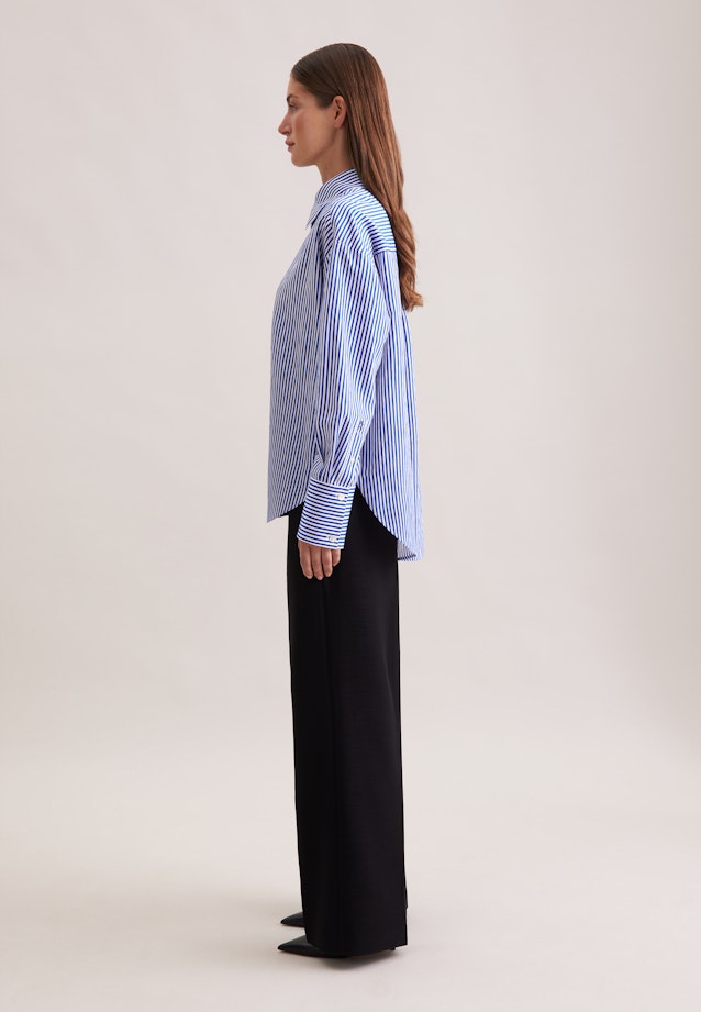 Oversized Bluse in fließender Ware in Mittelblau |  Seidensticker Onlineshop