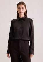 Satinierte Hemdbluse in Marron |  Seidensticker Onlineshop