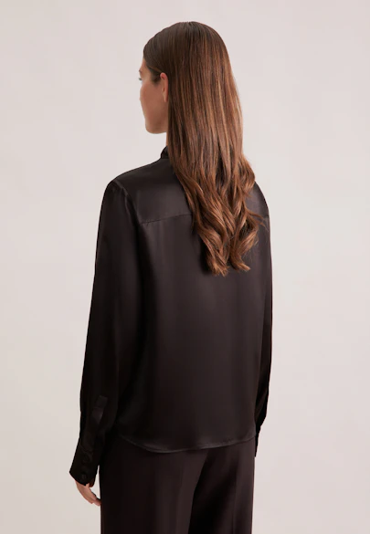 Satinierte Hemdbluse in Braun |  Seidensticker Onlineshop