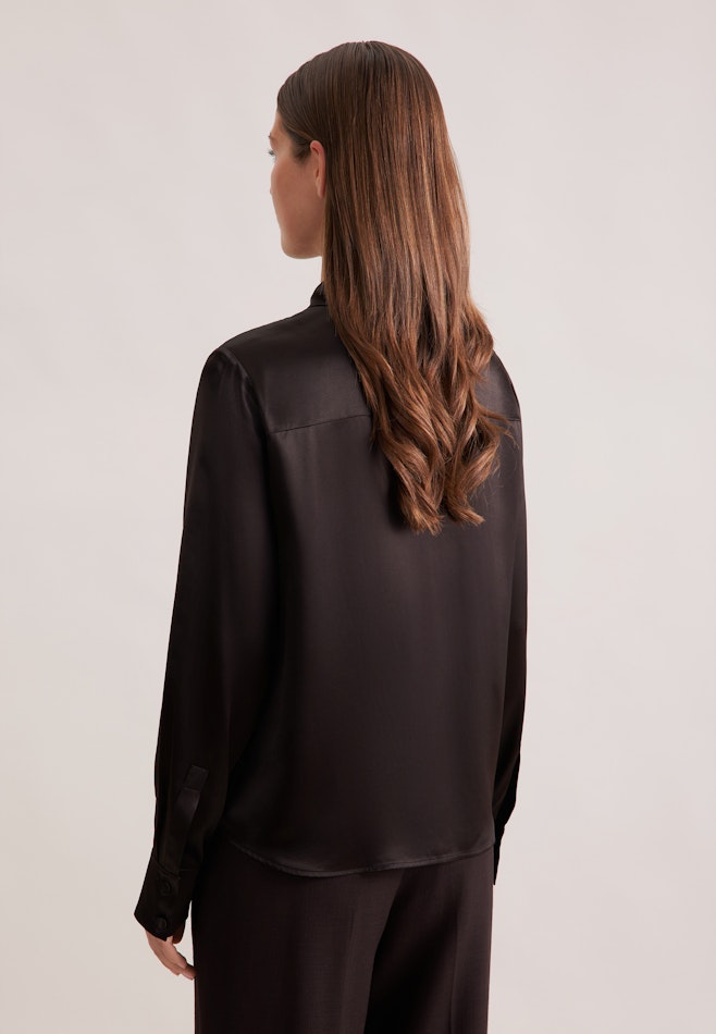 Satinierte Hemdbluse in Braun | Seidensticker Onlineshop
