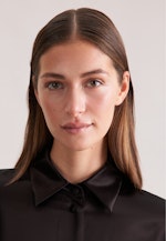 Satinierte Hemdbluse in Marron |  Seidensticker Onlineshop