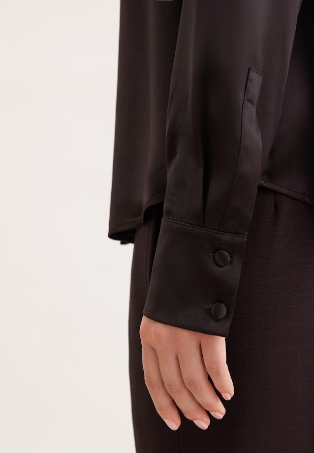 Satinierte Hemdbluse in Marron |  Seidensticker Onlineshop