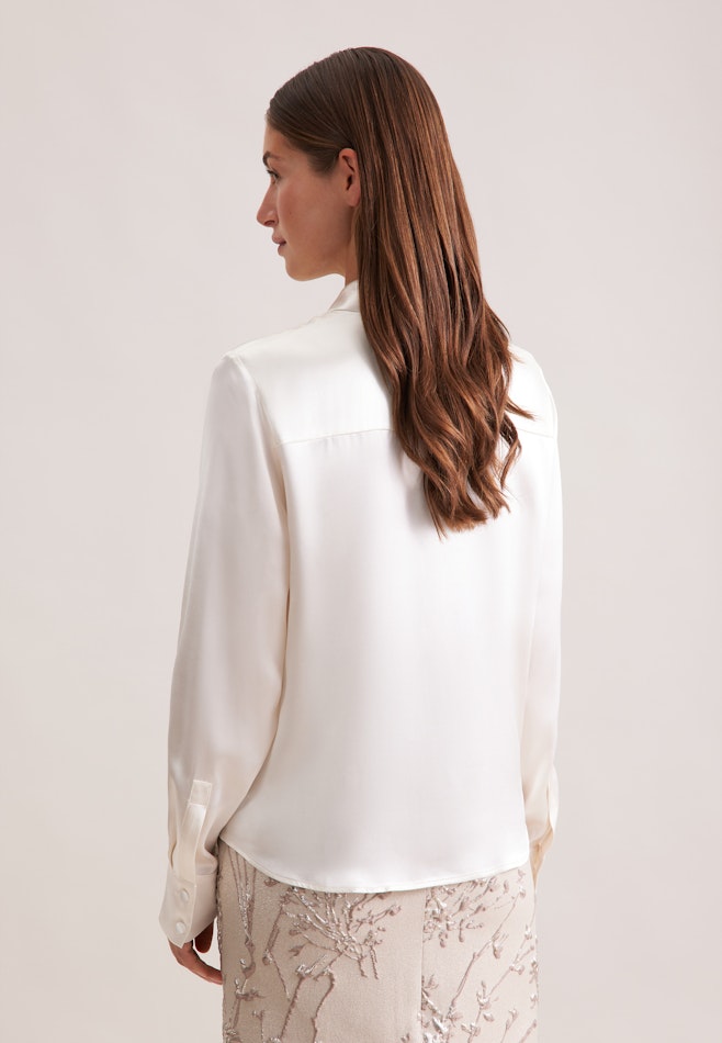 Satinierte Hemdbluse in Ecru | Seidensticker online shop