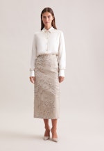 Satinierte Hemdbluse in Ecru |  Seidensticker Onlineshop