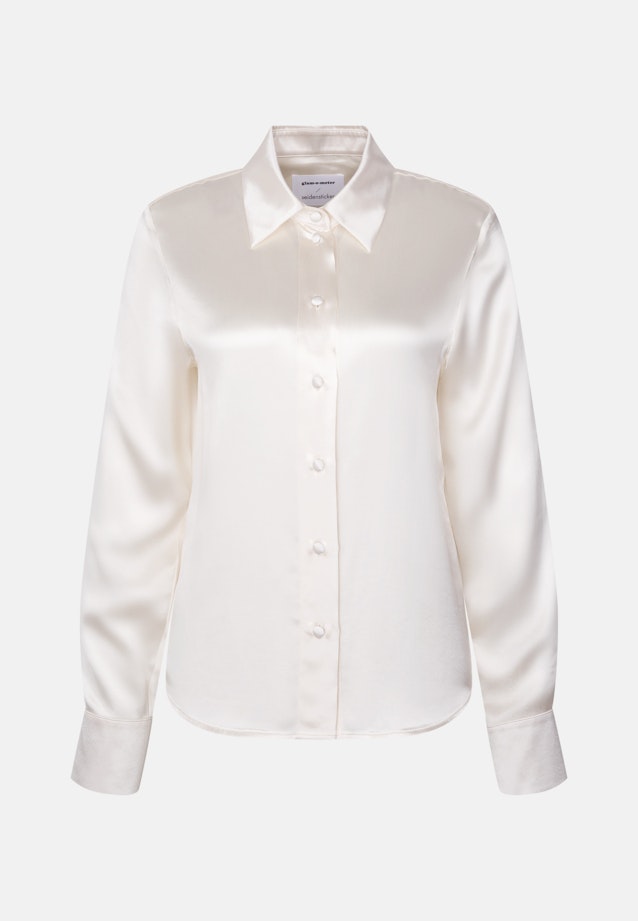 Satinierte Hemdbluse in Ecru |  Seidensticker Onlineshop