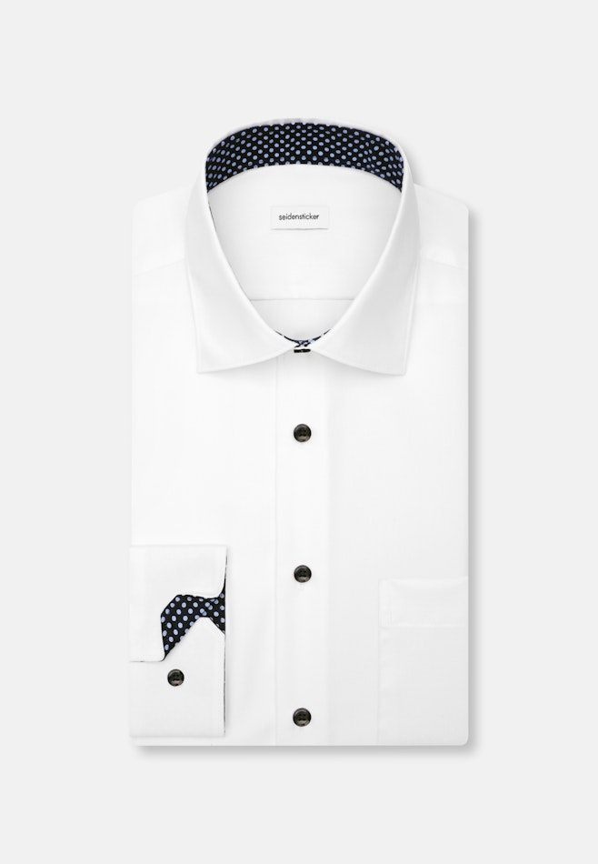Comfort Chemise d'affaires Uni dans Blanc | Boutique en ligne Seidensticker