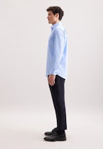 Comfort Business Hemd Uni in Mittelblau |  Seidensticker Onlineshop