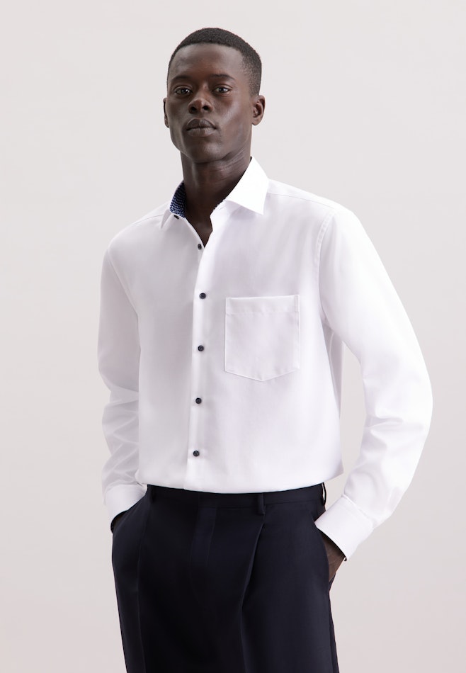 Regular Business shirt Uni in Weiß | Seidensticker online shop