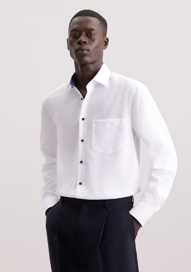 Regular Chemise d'affaires Uni dans Blanc | Boutique en ligne Seidensticker