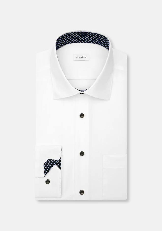 Regular Chemise d'affaires Uni dans Blanc | Boutique en ligne Seidensticker