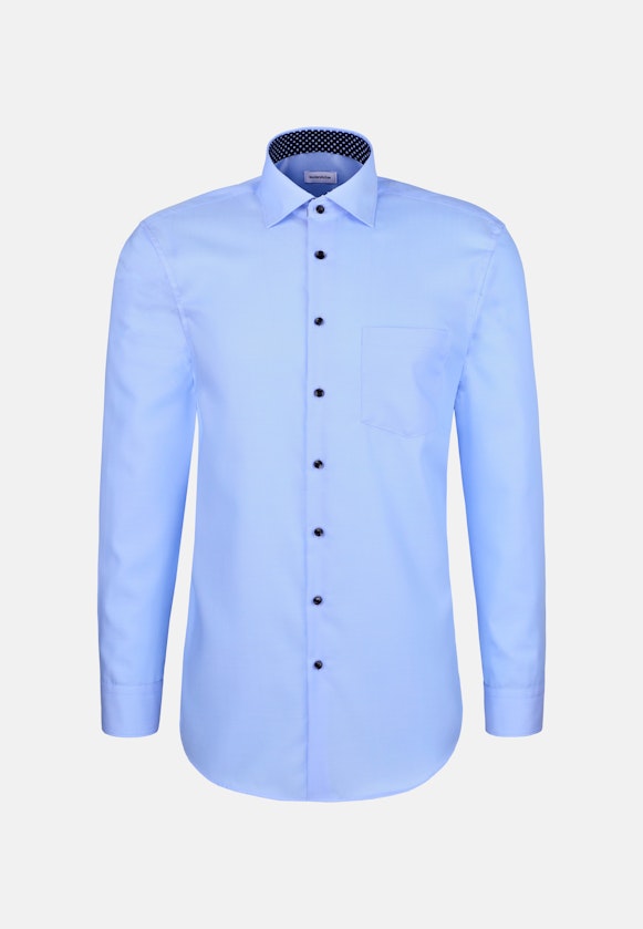 Regular Business Hemd Uni in Mittelblau |  Seidensticker Onlineshop