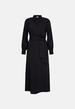 Fließendes Kleid mit Gürtel in Schwarz |  Seidensticker Onlineshop